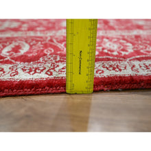Load image into Gallery viewer, 7&#39;9&quot;x10&#39; Crimson Red, Persian Tabriz Influence Design, Wool &amp; Silk, Tone On Tone, Hand Knotted, Oriental Rug FWR457836