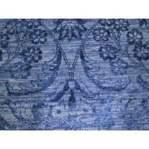 8'1"x10' Purple, Saturated Colors and Design, Tone on Tone, Hand Knotted, Wool & Silk, Abrash, Oriental Rug FWR457854