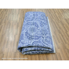 Load image into Gallery viewer, 8&#39;1&quot;x10&#39; Purple, Saturated Colors and Design, Tone on Tone, Hand Knotted, Wool &amp; Silk, Abrash, Oriental Rug FWR457854