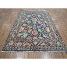 Load image into Gallery viewer, 8&#39;x10&#39;2&quot; Imperial Blue, Colorful All Over Tabriz Design, Wool &amp; Silk, Hand Knotted, Oriental Rug FWR457890