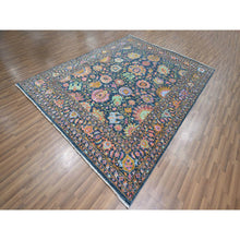 Load image into Gallery viewer, 8&#39;x10&#39;2&quot; Imperial Blue, Colorful All Over Tabriz Design, Wool &amp; Silk, Hand Knotted, Oriental Rug FWR457890