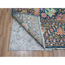 Load image into Gallery viewer, 8&#39;x10&#39;2&quot; Imperial Blue, Colorful All Over Tabriz Design, Wool &amp; Silk, Hand Knotted, Oriental Rug FWR457890