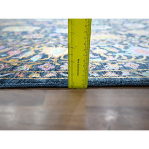 8'x10'2" Imperial Blue, Colorful All Over Tabriz Design, Wool & Silk, Hand Knotted, Oriental Rug FWR457890