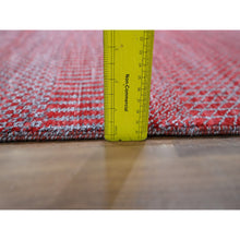 Load image into Gallery viewer, 2&#39;6&quot;x16&#39;3&quot; Angels Red, Modern Grass Design, Hand Knotted, Borderless, Denser Weave, Lush And Plush, Tone On Tone, Wool And Silk, Xl Runner, Oriental Rug FWR457920