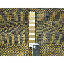 Load image into Gallery viewer, 9&#39;2&quot;x12&#39;6&quot; Bone Brown, Modern Grass Design, Hand Knotted, Borderless, Denser Weave, Tone On Tone, Wool And Silk, Lush And Plush, Oriental Rug FWR457938