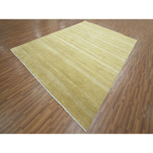 Load image into Gallery viewer, 9&#39;x12&#39;3&quot; Cumin Brown, Modern Grass Design, Hand Knotted, Borderless, Tone On Tone, Denser Weave, Wool And Silk, Lush And Plush, Oriental Rug FWR457962
