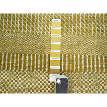 Load image into Gallery viewer, 9&#39;x12&#39;3&quot; Cumin Brown, Modern Grass Design, Hand Knotted, Borderless, Tone On Tone, Denser Weave, Wool And Silk, Lush And Plush, Oriental Rug FWR457962