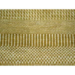 9'x12'3" Cumin Brown, Modern Grass Design, Hand Knotted, Borderless, Tone On Tone, Denser Weave, Wool And Silk, Lush And Plush, Oriental Rug FWR457962