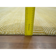 Load image into Gallery viewer, 9&#39;x12&#39;3&quot; Cumin Brown, Modern Grass Design, Hand Knotted, Borderless, Tone On Tone, Denser Weave, Wool And Silk, Lush And Plush, Oriental Rug FWR457962