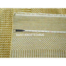 Load image into Gallery viewer, 9&#39;x12&#39;3&quot; Cumin Brown, Modern Grass Design, Hand Knotted, Borderless, Tone On Tone, Denser Weave, Wool And Silk, Lush And Plush, Oriental Rug FWR457962