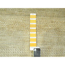 Load image into Gallery viewer, 10&#39;x14&#39; Khaki Brown, Modern Grass Design, Hand Knotted, Borderless, Denser Weave, Lush and Plush, Tone on Tone, Wool and Silk, Oriental Rug FWR457992