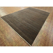 Load image into Gallery viewer, 10&#39;x14&#39; Cinnamon Brown, Modern Grass Design, Hand Knotted, Borderless, Denser Weave, Tone On Tone, Wool And Silk, Lush And Plush, Oriental Rug FWR458004