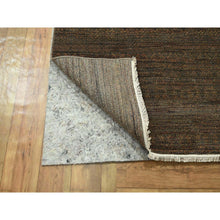 Load image into Gallery viewer, 10&#39;x14&#39; Cinnamon Brown, Modern Grass Design, Hand Knotted, Borderless, Denser Weave, Tone On Tone, Wool And Silk, Lush And Plush, Oriental Rug FWR458004