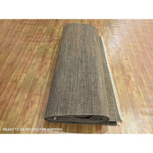 Load image into Gallery viewer, 10&#39;x14&#39; Cinnamon Brown, Modern Grass Design, Hand Knotted, Borderless, Denser Weave, Tone On Tone, Wool And Silk, Lush And Plush, Oriental Rug FWR458004