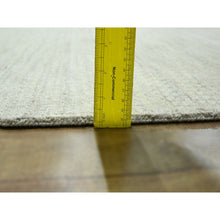 Load image into Gallery viewer, 10&#39;x14&#39; Bone White, Modern Grass Design, Hand Knotted, Borderless, Denser Weave, Tone on Tone, Wool and Silk, Lush and Plush, Oriental Rug FWR458010