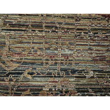 Load image into Gallery viewer, 8&#39;10&quot;x12&#39; Chipmunk Brown, Erased and Broken Line Design, Wool &amp; Silk, Hand Knotted, Hi and Low, Oriental Rug FWR458022