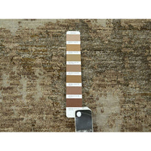 Load image into Gallery viewer, 9&#39;x12&#39; Beige &amp; Brown, Modern Abstract Design With Natural Colors, Wool And Silk, Hand Knotted, Oriental Rug FWR458034