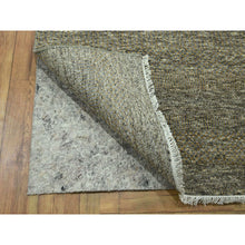 Load image into Gallery viewer, 8&#39;x10&#39; Cedar Brown, Modern Grass Design, Hand Knotted, Borderless, Tone on Tone, Denser Weave, Wool and Silk, Lush and Plush, Oriental Rug FWR458064