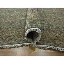 Load image into Gallery viewer, 8&#39;x10&#39; Cedar Brown, Modern Grass Design, Hand Knotted, Borderless, Tone on Tone, Denser Weave, Wool and Silk, Lush and Plush, Oriental Rug FWR458064