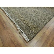 Load image into Gallery viewer, 8&#39;x10&#39; Cedar Brown, Modern Grass Design, Hand Knotted, Borderless, Tone on Tone, Denser Weave, Wool and Silk, Lush and Plush, Oriental Rug FWR458064
