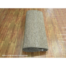 Load image into Gallery viewer, 8&#39;x10&#39; Cedar Brown, Modern Grass Design, Hand Knotted, Borderless, Tone on Tone, Denser Weave, Wool and Silk, Lush and Plush, Oriental Rug FWR458064