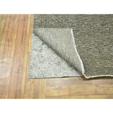 Load image into Gallery viewer, 8&#39;x10&#39; Stone Gray, Modern Grass Design, Wool and Silk, Hand Knotted, Borderless, Denser Weave, Tone on Tone, Lush and Plush, Oriental Rug FWR458070