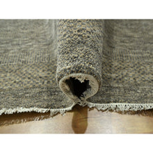 Load image into Gallery viewer, 8&#39;x10&#39; Stone Gray, Modern Grass Design, Wool and Silk, Hand Knotted, Borderless, Denser Weave, Tone on Tone, Lush and Plush, Oriental Rug FWR458070