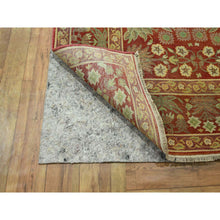 Load image into Gallery viewer, 8&#39;x10&#39;2&quot; Auburn Red, Original Mughal Design Agra, Zero Pile, 100% Wool, Hand Knotted, Vegetable Dyes, Oriental Rug FWR458076