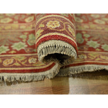 Load image into Gallery viewer, 8&#39;x10&#39;2&quot; Auburn Red, Original Mughal Design Agra, Zero Pile, 100% Wool, Hand Knotted, Vegetable Dyes, Oriental Rug FWR458076