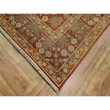 Load image into Gallery viewer, 8&#39;x10&#39;2&quot; Auburn Red, Original Mughal Design Agra, Zero Pile, 100% Wool, Hand Knotted, Vegetable Dyes, Oriental Rug FWR458076