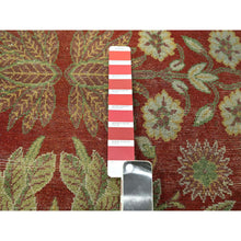 Load image into Gallery viewer, 8&#39;x10&#39;2&quot; Auburn Red, Original Mughal Design Agra, Zero Pile, 100% Wool, Hand Knotted, Vegetable Dyes, Oriental Rug FWR458076