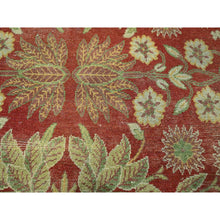 Load image into Gallery viewer, 8&#39;x10&#39;2&quot; Auburn Red, Original Mughal Design Agra, Zero Pile, 100% Wool, Hand Knotted, Vegetable Dyes, Oriental Rug FWR458076