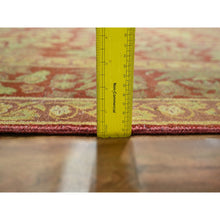 Load image into Gallery viewer, 8&#39;x10&#39;2&quot; Auburn Red, Original Mughal Design Agra, Zero Pile, 100% Wool, Hand Knotted, Vegetable Dyes, Oriental Rug FWR458076