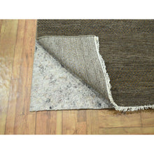 Load image into Gallery viewer, 7&#39;10&quot;x10&#39; Honey Brown, Modern Grass Design, Hand Knotted, Tone on Tone, Wool and Silk, Denser Weave, Lush and Plush, Borderless, Oriental Rug FWR458082