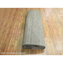 Load image into Gallery viewer, 7&#39;10&quot;x10&#39; Honey Brown, Modern Grass Design, Hand Knotted, Tone on Tone, Wool and Silk, Denser Weave, Lush and Plush, Borderless, Oriental Rug FWR458082