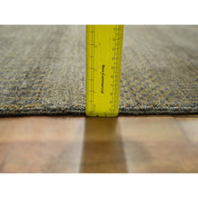 Load image into Gallery viewer, 7&#39;10&quot;x10&#39; Honey Brown, Modern Grass Design, Hand Knotted, Tone on Tone, Wool and Silk, Denser Weave, Lush and Plush, Borderless, Oriental Rug FWR458082