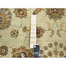 Load image into Gallery viewer, 5&#39;6&quot;x8&#39;1&quot; Boulder Ivory, Agra with Ziegler Design, Colorful Leaf Pattern, Hand Knotted, 100% Wool, Zero Pile, Oriental Rug FWR458136
