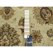 Load image into Gallery viewer, 5&#39;6&quot;x8&#39; Beige, Hand Knotted, Agra with Ziegler Design, Colorful Leaf Pattern, Pure Wool, Zero Pile, Oriental Rug FWR458142