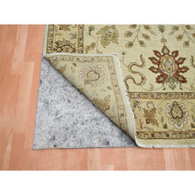 Load image into Gallery viewer, 5&#39;4&quot;x8&#39; Boulder White, Agra With Ziegler Design, Colorful Leaf Pattern, Pure Wool, Hand Knotted, Oriental Rug FWR458178