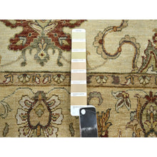 Load image into Gallery viewer, 5&#39;4&quot;x8&#39; Boulder White, Agra with Ziegler Design, Colorful Leaf Pattern, Pure Wool, Hand Knotted, Oriental Rug FWR458178