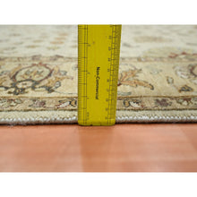 Load image into Gallery viewer, 5&#39;4&quot;x8&#39; Boulder White, Agra with Ziegler Design, Colorful Leaf Pattern, Pure Wool, Hand Knotted, Oriental Rug FWR458178