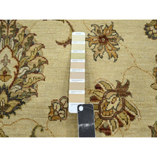 Load image into Gallery viewer, 6&#39;5&quot;x8&#39;2&quot; Boulder White, Agra with Ziegler Design, All Over Leaf Pattern, Zero Pile, Hand Knotted, Pure Wool, Oriental Rug FWR458196