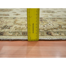 Load image into Gallery viewer, 6&#39;5&quot;x8&#39;2&quot; Boulder White, Agra with Ziegler Design, All Over Leaf Pattern, Zero Pile, Hand Knotted, Pure Wool, Oriental Rug FWR458196