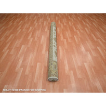 Load image into Gallery viewer, 6&#39;6&quot;x8&#39; Bone White, Agra With Ziegler Design, All Over Leaf Pattern, Zero Pile, Hand Knotted, Pure Wool, Oriental Rug FWR458232