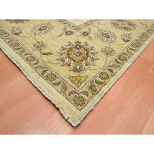 Load image into Gallery viewer, 8&#39;x10&#39; Linen White, Hand Knotted, Agra with Ziegler Design, All Over Leaf Pattern, Pure Wool, Zero Pile, Oriental Rug FWR458238