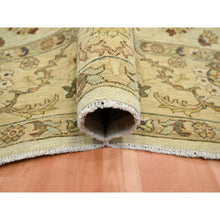 Load image into Gallery viewer, 7&#39;9&quot;x9&#39;9&quot; Boulder White, Agra with Ziegler Design, All Over Leaf Pattern, Hand Knotted, Pure Wool, Zero Pile, Oriental Rug FWR458244