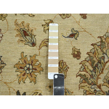 Load image into Gallery viewer, 7&#39;9&quot;x9&#39;9&quot; Boulder White, Agra with Ziegler Design, All Over Leaf Pattern, Hand Knotted, Pure Wool, Zero Pile, Oriental Rug FWR458244