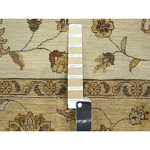 Load image into Gallery viewer, 8&#39;x10&#39; Boulder White, Agra with Ziegler Design, All Over Leaf Pattern, Zero Pile, Hand Knotted, 100% Wool, Oriental Rug FWR458262