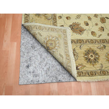Load image into Gallery viewer, 8&#39;3&quot;x11&#39;6&quot; Linen White, Hand Knotted, Agra With Ziegler Design, All Over Leaf Pattern, 100% Wool, Zero Pile, Oriental Rug FWR458268