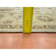 Load image into Gallery viewer, 8&#39;3&quot;x11&#39;6&quot; Linen White, Hand Knotted, Agra With Ziegler Design, All Over Leaf Pattern, 100% Wool, Zero Pile, Oriental Rug FWR458268